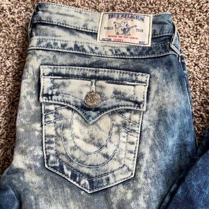 True religion jeans size 28 acid wash
